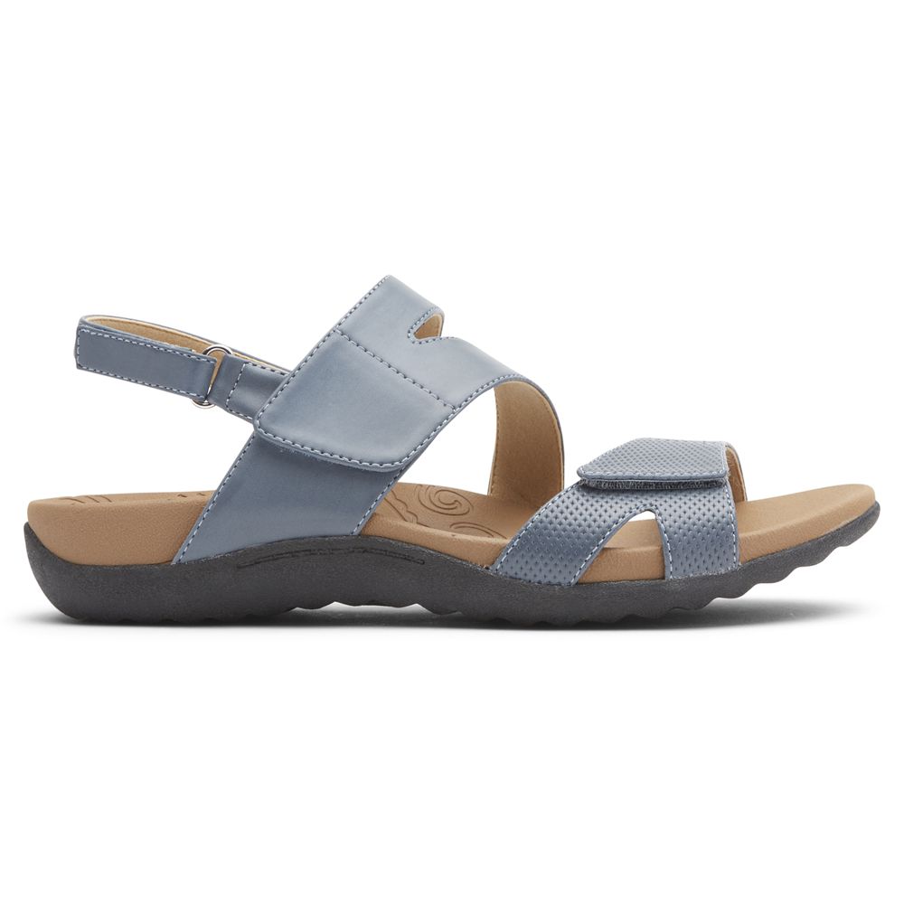 Sandálias Rockport Ridge Adjustable Asymmetrical Senhora - Azuis ( 739-MISDRE )